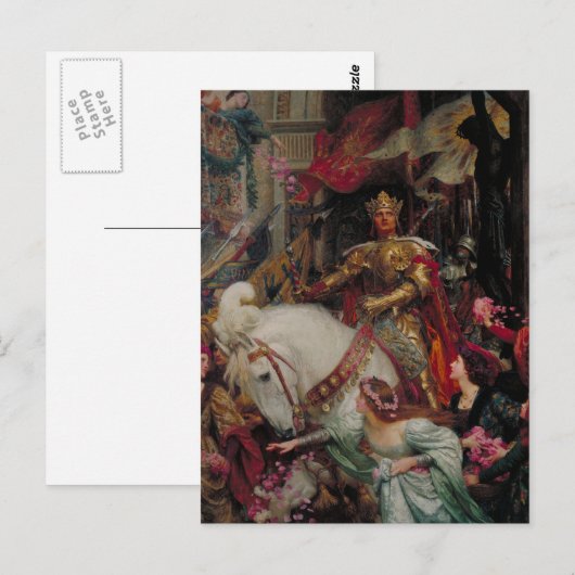 Die zwei Kronen Postkarte (Vorne/Hinten)