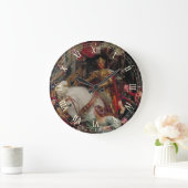 Die zwei Kronen von Sir Frank Bernard Dicksee Große Wanduhr (Zuhause)