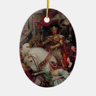 Die zwei Kronen von Sir Frank Bernard Dicksee Keramik Ornament