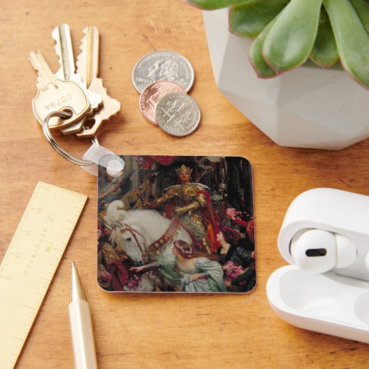 Die zwei Kronen von Sir Frank Bernard Dicksee Schlüsselanhänger (Schreibtisch)