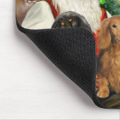 Die zwei langhaarigen Dackeln des Weihnachtsmanns Mousepad (Ecke)