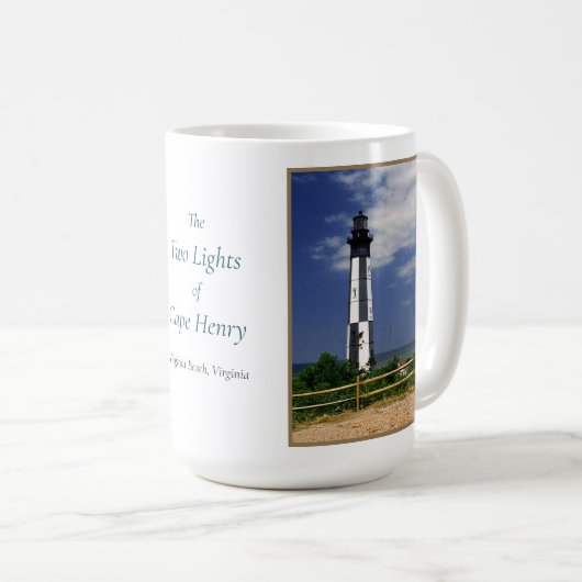 Die zwei Lichter von Cape Henry Kaffeetasse (VorderseiteRechts)