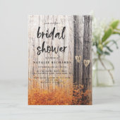 Die zwei liebenswerten Bäume fallen Brautparty Einladung (Stehend Vorderseite)