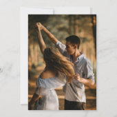 Die zwei Liebhaber der Waldhochzeit der Bäume fall Einladung (Rückseite)