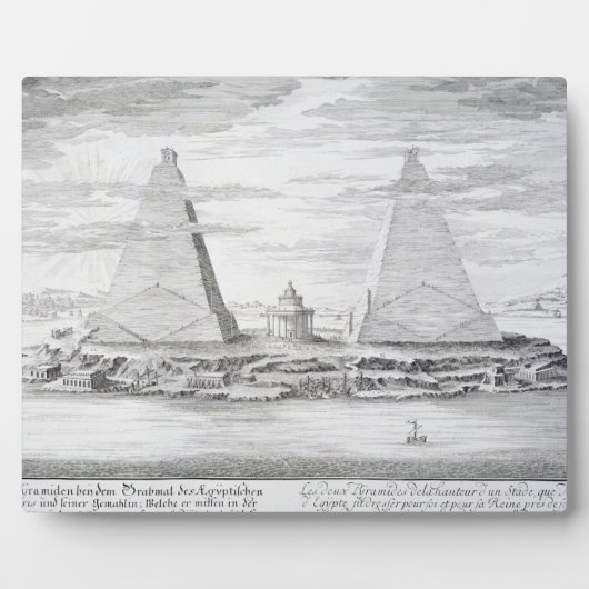 Die zwei Pyramiden von Moeris, König von Ägypten u Fotoplatte (Vorderseite)