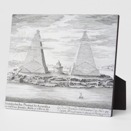 Die zwei Pyramiden von Moeris, König von Ägypten u Fotoplatte (Seite)