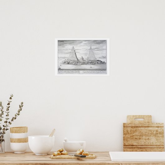 Die zwei Pyramiden von Moeris, König von Ägypten u Poster (Küche)