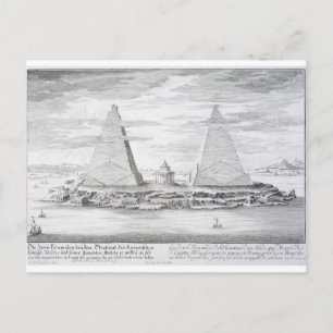 Die zwei Pyramiden von Moeris, König von Ägypten u Postkarte