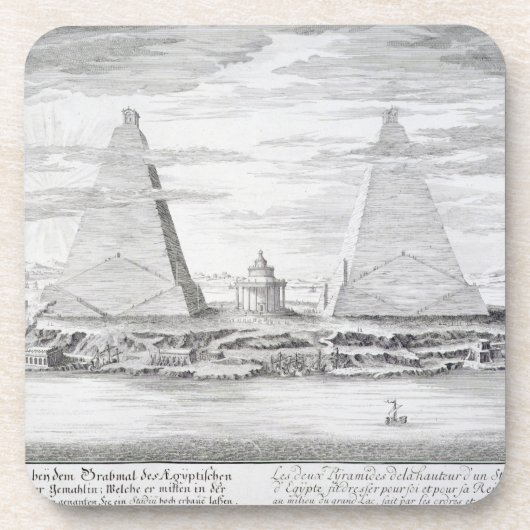 Die zwei Pyramiden von Moeris, König von Ägypten Untersetzer (Vorderseite)