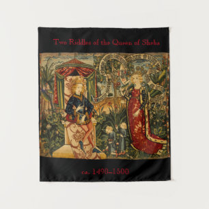 Die zwei Rätsel der Königin von Sheba Renaissance Wandteppich