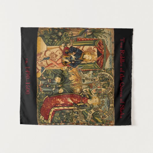 Die zwei Rätsel der Königin von Sheba Renaissance Wandteppich (Vorderseite (Horizontal))