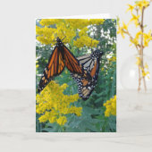 Die zwei Schmetterlinge der Natur Karte (Gelbe Blume)