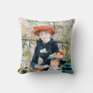 Die zwei Schwestern auf der Terrasse Auguste Renoi Kissen