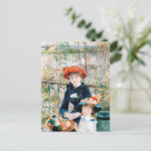 Die zwei Schwestern auf der Terrasse Auguste Renoi Postkarte (Stehend Vorderseite)