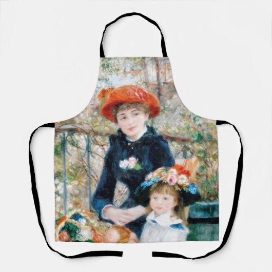 Die zwei Schwestern auf der Terrasse Auguste Renoi Schürze (Vorderseite)