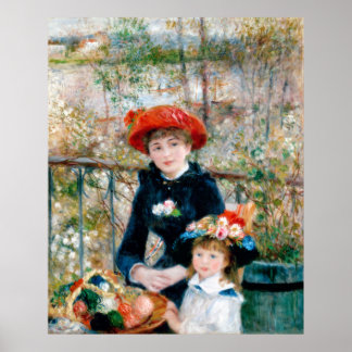 Die zwei Schwestern auf der Terrasse, Renoir Poster