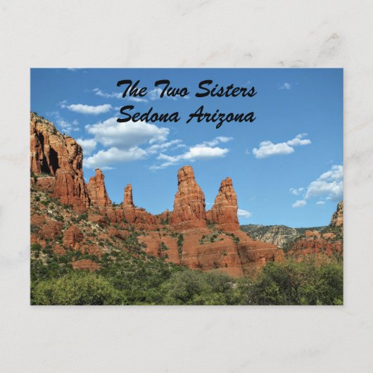 Die zwei Schwestern Rock Sedona Postcard Postkarte (Vorderseite)