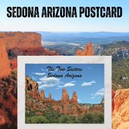 Die zwei Schwestern Rock Sedona Postcard Postkarte