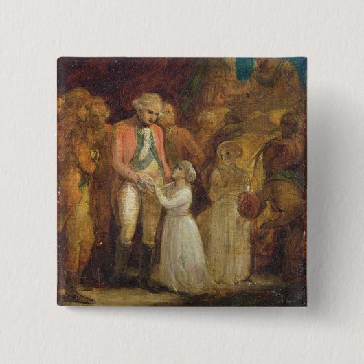 Die zwei Söhne von Tipu Sahib, Sultan von Mysore, Button (Vorderseite)