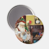 Die zwei Spitze des Weihnachtsmanns Magnet (Vorderseite/Rückseite)