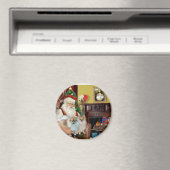 Die zwei Spitze des Weihnachtsmanns Magnet (In Situ (Geschirrspüler))