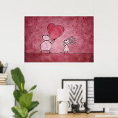 Die zwei und die Valentine Poster (Heimbüro)
