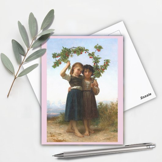 Die Zweigstelle Cherry von William Bouguereau Postkarte