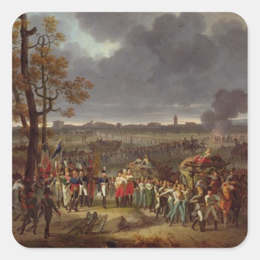 Die zweite Belagerung Mantuas Quadratischer Aufkleber (Vorderseite)