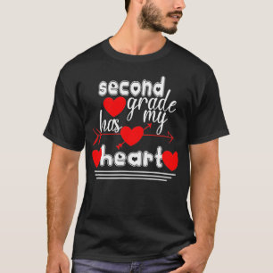 Die zweite Klasse hat mein Herz Zitat Valentinstag T-Shirt
