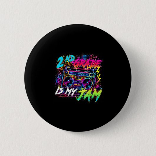 Die zweite Klasse ist Jam Retro zurück zur Schule Button (Vorderseite)