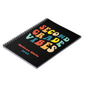 Die zweite Klasse vibes zurück in die Schule Retro Notizblock (Linke Seite)