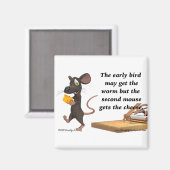 Die zweite Maus bekommt den Käse Magnet (Vorderseite/Rückseite)