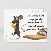 Die zweite Maus bekommt den Käse Postkarte (Vorne/Hinten)