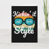 Die zweite Stufe zurück an die Schulkinder Karte (Vorderseite)