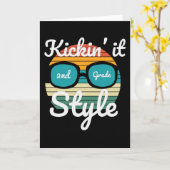 Die zweite Stufe zurück an die Schulkinder Karte (Gelbe Blume)