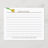 Die Zwiebelrezeptkarte des Gärtners (Rückseite)