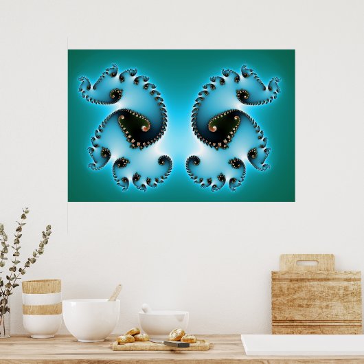 Die Zwillinge Abstrakt Poster (Küche)