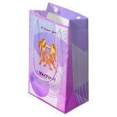 Die Zwillinge Gemini Kleine Geschenktüte (Vorderseite Schrägansicht)