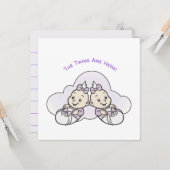 Die Zwillinge sind hier Karte (Vorderseite/Rückseite Beispiel)