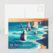 Die Zwölf Apostel Australien Postkarte (Vorne/Hinten)