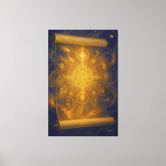 Die zwölf Äxte des Paradoxons Leinwanddruck (Vorderseite)