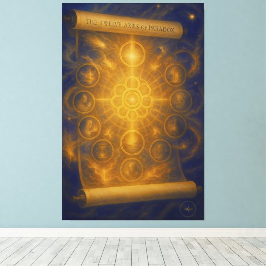 Die zwölf Äxte des Paradoxons Leinwanddruck (Insitu (Holzboden))