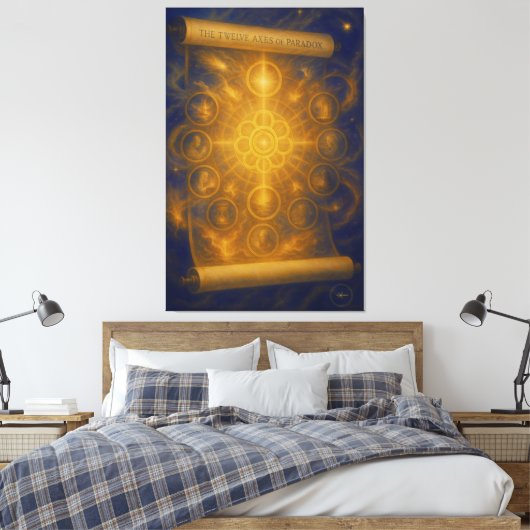 Die zwölf Äxte des Paradoxons Leinwanddruck (Insitu (Schlafzimmer))