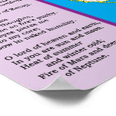 Die zwölf Gesichter Babajis mit Gedicht Poster (Ecke)