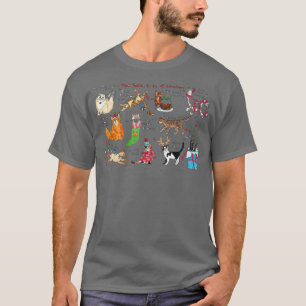Die Zwölf Katzen Weihnachts Funny Holiday Cat Lo T-Shirt