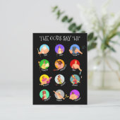 Die zwölf olympischen Götter der griechischen Myth Postkarte (Stehend Vorderseite)