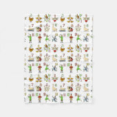 Die zwölf Tage von Weihnachten Fleecedecke (Vorderseite)