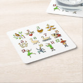 Die zwölf Tage von Weihnachten Rechteckiger Pappuntersetzer (angewinkelt)