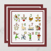 Die Zwölf Tage Weihnachten Ihre Grenzfarbe (Vorne/Hinten)