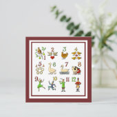 Die Zwölf Tage Weihnachten Ihre Grenzfarbe (Stehend Vorderseite)